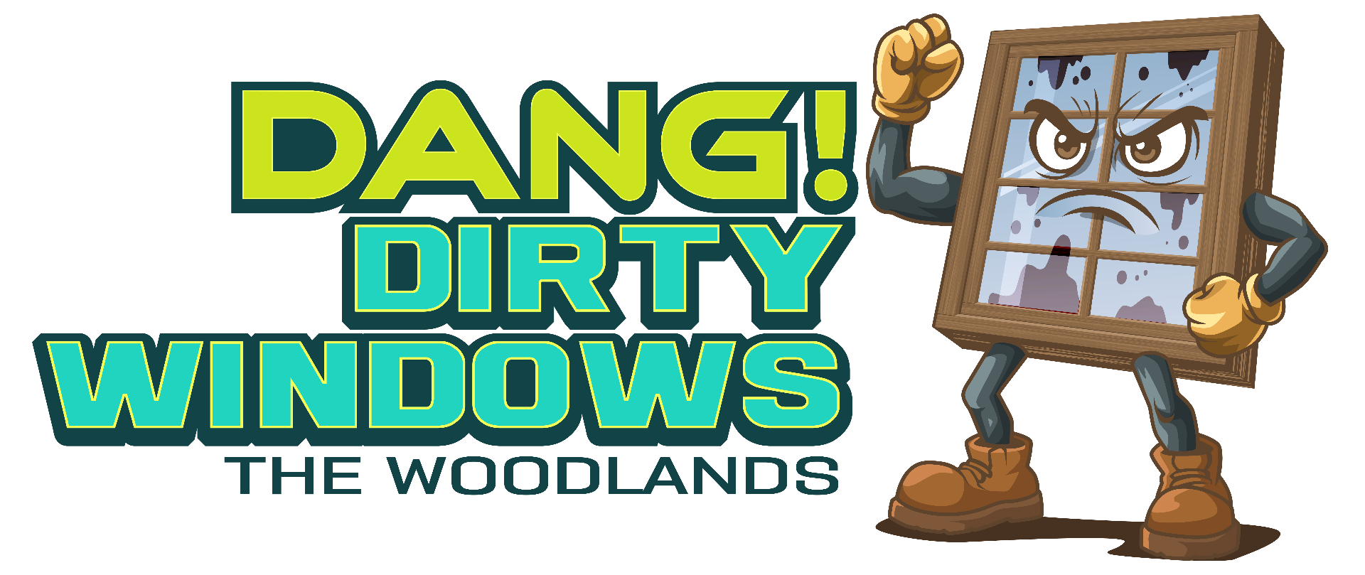 Dang Dirty Windows logo — window cleaning in The Woodlands, TX