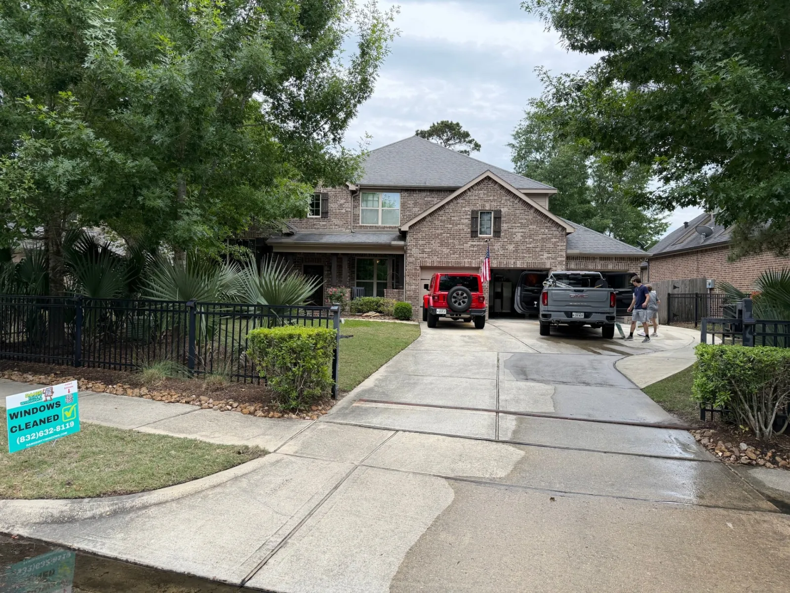 Window cleaning project in The Woodlands, TX