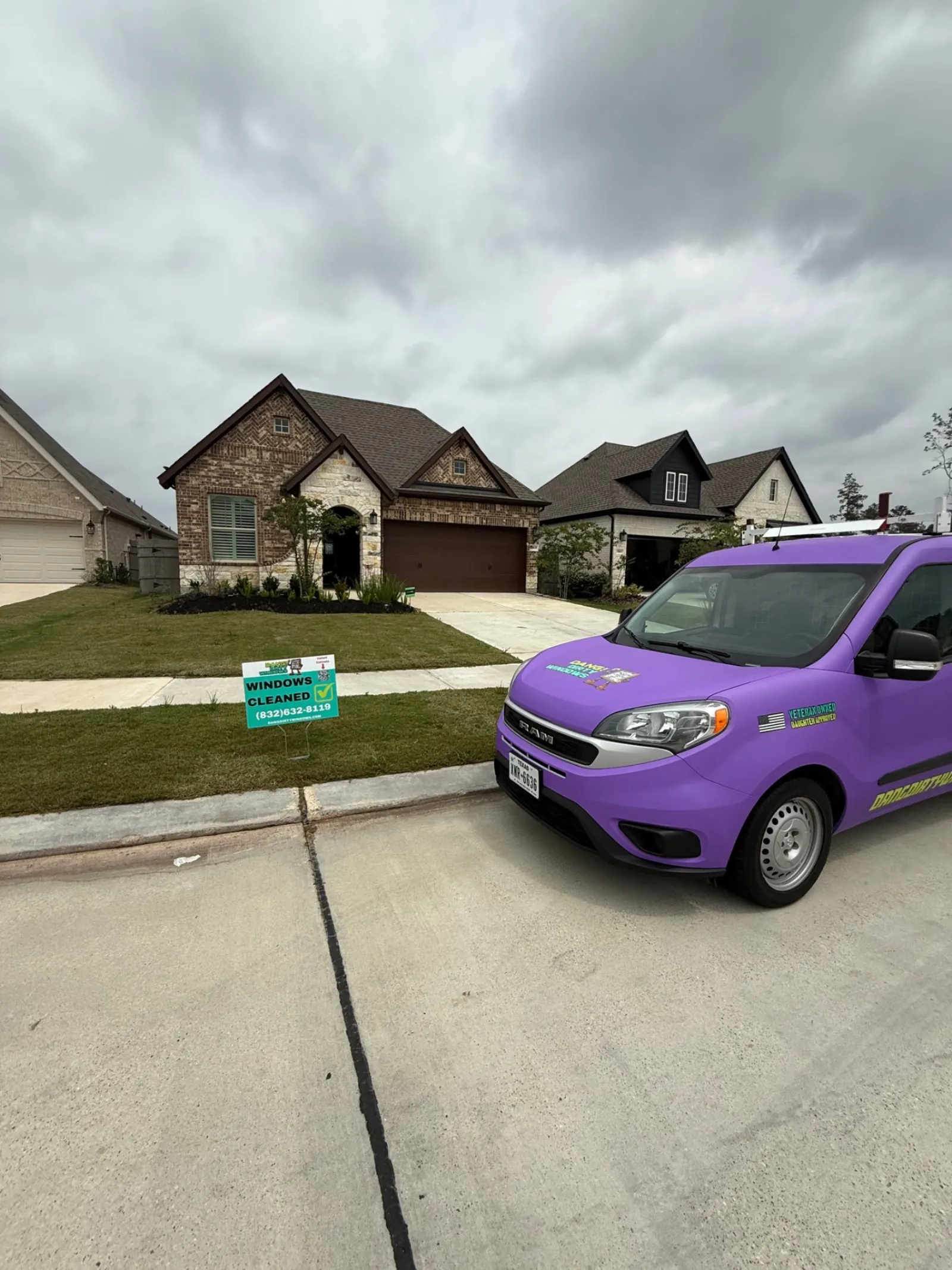 Window cleaning project in The Woodlands, TX
