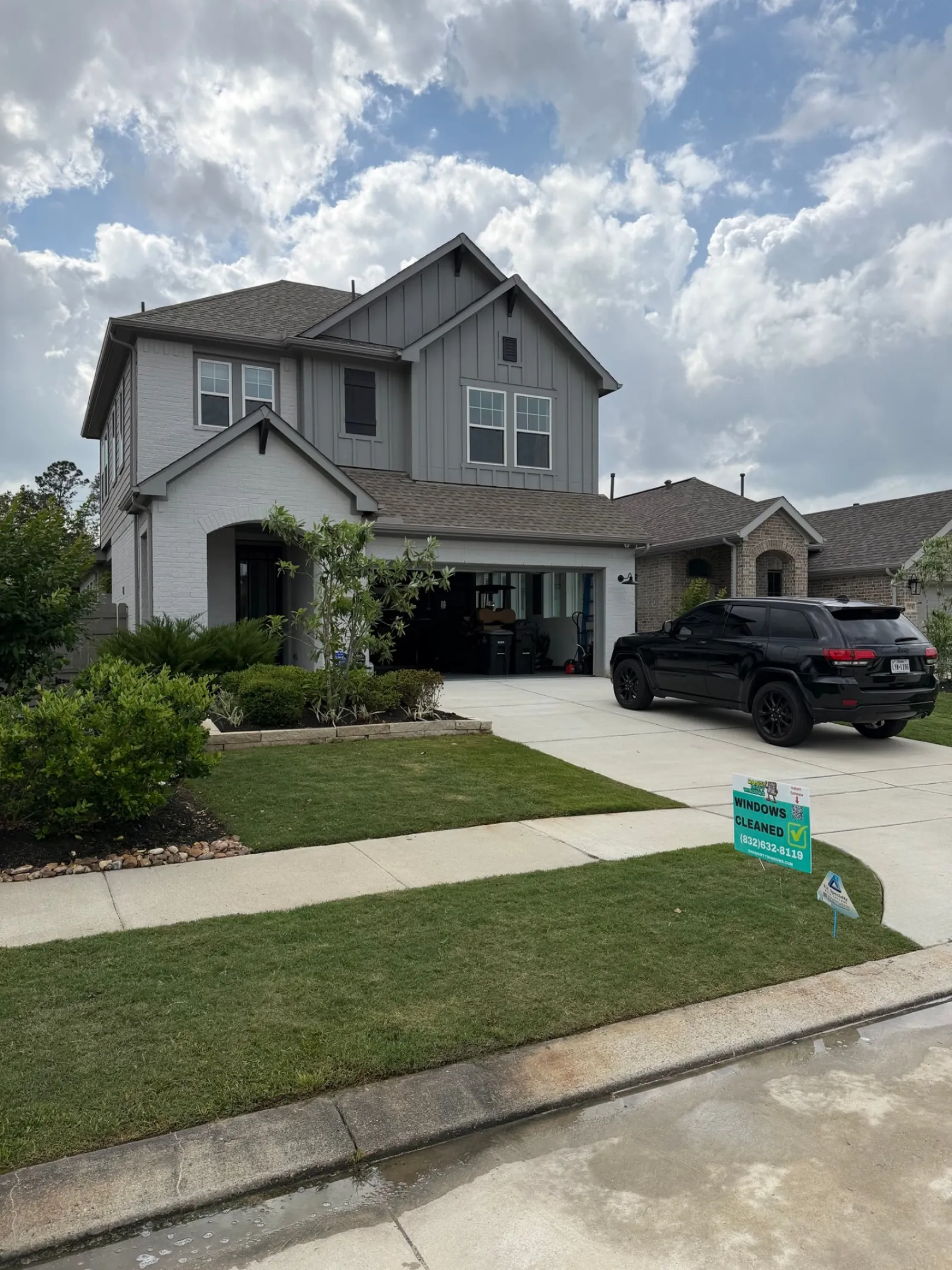 Window cleaning project in The Woodlands, TX
